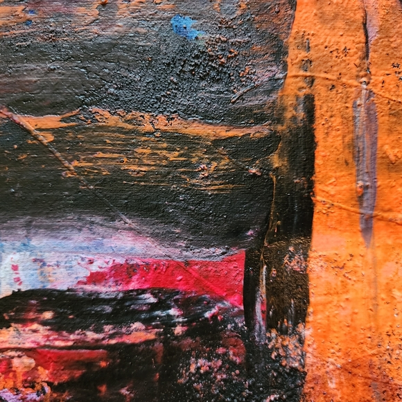 HANDCRAFTED Abstract Painting Neon HANDPAINTED Artwork Canvas Wall Art Decor - Picture 9 of 14